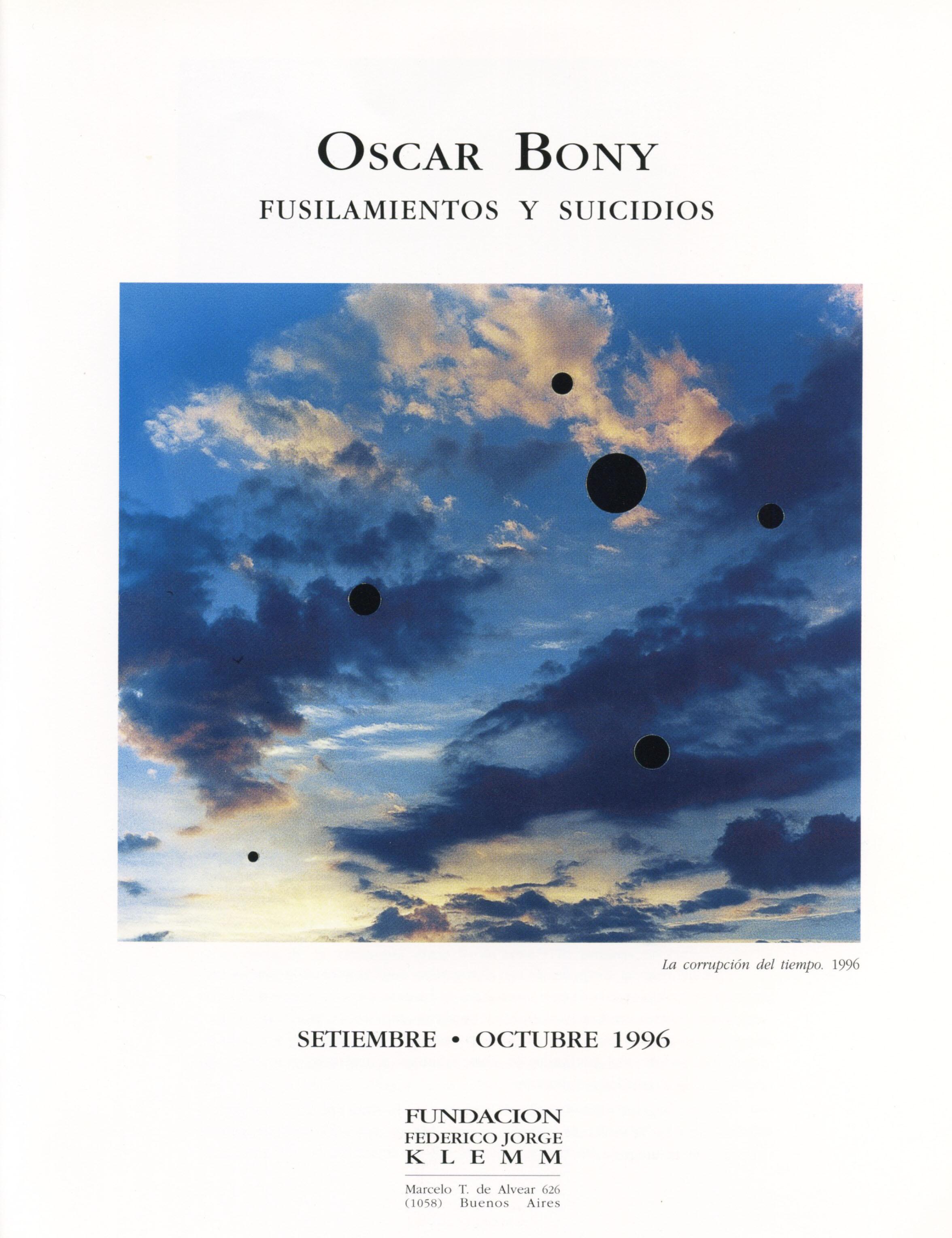 Oscar Bony. Fusilamientos y suicidios